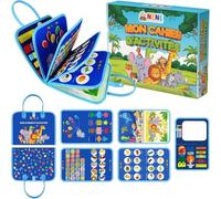Nene Busy Board Montessori - Jouet éducatif 2 à 6 Ans garçon Fille - Planche d’activités sensorielle sans écran - Lettres, Chiffres, Formes, Couleurs - Motricité Fine - Idée Cadeau Enfant
