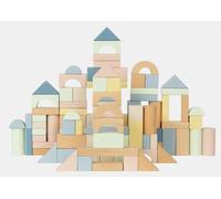 Nene Toys Blocs de Construction en Bois 100 Pièces - Blocs Pastel en Bois FSC pour Enfants dès 1 an - Jeu Montessori d’Éveil, Empilage & Tri pour Filles & Garçons - Idée Cadeau 1 2 3 Ans