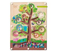 Nene Toys Jouet Labyrinthe Magnétique en Bois - Montessori Couleurs & Chiffres - Jeu Éducatif Motricité Fine Enfant 2 3 4 5 Ans - Plateau Magnétique de Voyage - Cadeau Garçon Fille Maternelle