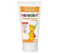Nenedent Dentifrice pour enfants - Triple protection contre les caries - Durcit l'émail des dents de lait - 1 000 ppm - 13% de xylitt - Vegan et sans colorants - 1 x 50 ml