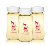 NENESUPPLY Lot de 3 biberons à large ouverture PPSU pour le lait maternel avec tire-lait Spectra S1 S2 Bouchon monobloc 330 ml