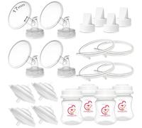 Nenesupply Lot de 4 pièces de pompe compatibles avec le tire-lait Spectra S2 S1 9 Plus pour remplacer les pièces de pompe Spectra S2, accessoires S2, bride de 17 mm, tube de valve en bec de canard