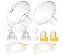 Nenesupply Pièces de pompe 24 mm compatibles avec pompe Medela dans le style kit de remplacement pour pompe Medela pour pompe Medela remplacement bride Medela et connecteur Medela Personalfit Valve