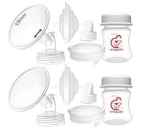 Nenesupply Pièces de pompe à bride de 19 mm compatibles avec Spectra S2 S1 Kit de rechange pour tire-lait Spectra Pièces S2 19 mm Accessoires S2 avec bride Valve Bec de canard Bouteilles de protection