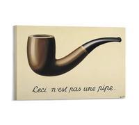 NENGKUAI Ceci N'est Pas Une Pipe par Rene Magritte Impression sur toile décorative Cadre 20 x 30 cm