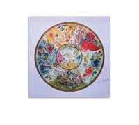 NENGKUAI Impression d'art Marc Chagall Plafond de Garnier Opéra Art mural Impression sur toile Peinture décorative Sans cadre 60 x 60 cm