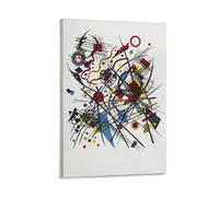 NENGKUAI Kandinsky Peinture abstraite Poster Lithographie Fur Die Vierte Bauhausmappe (1922) Impression sur toile Peinture décorative Cadre 20 x 30 cm
