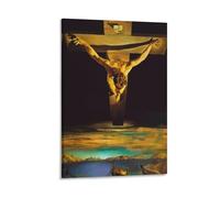 NENGKUAI Poster du Christ Salvador Dali Cristo De San Juan De La Cruz, 1951 - Impression sur toile - Peinture décorative - Cadre - 50 x 75 cm