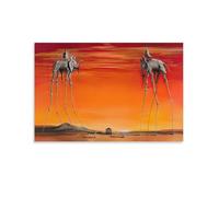 NENGKUAI Salvador Dali Poster « The Elephants C.1948 » Impression sur toile surréaliste Peinture décorative sans cadre 60 x 90 cm
