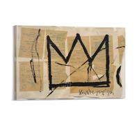 NENGKUAI Street Graffiti Art Poster Jean-Michel Basquiat Crown Painting ; art mural sur toile ; peinture décorative ; cadre ; 30 x 45 cm