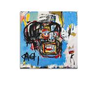 NENGKUAI Street Graffiti Art Poster Jean-Michel Basquiat Head (3) Peinture murale Impression sur toile Peinture décorative Sans cadre 30 x 30 cm