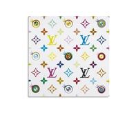 NENGKUAI Takashi Murakami Poster Smiley Flower Works Love Monogramme Impression sur toile Décoration sans cadre 60 x 60 cm