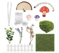 NENHEIONI Kit d'accessoires multifonction pour terrarium sautant de 13 pièces avec plantes, mousse, cachette, rebord, pont, mangeoire pour tarentule araignée (colle et réservoir non inclus)