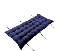 NENIUX Coussin de banc d'intérieur rectangulaire épais, antidérapant avec sangles pour salle à manger, jardin, terrasse, banc en bois, canapé 2 ou 3 places, 120 x 45 x 8 cm, bleu marine