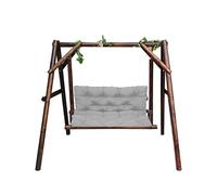 NENIUX Coussin de banc imperméable pour balancelle de terrasse, banc en bois, chaise de jardin, chaise de jardin, chaise de cour - Coussin de causeuse en osier avec dossier - 150 x 100 x 10 cm, gris