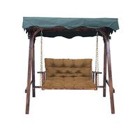 NENIUX Coussin de rechange imperméable 2/3 places avec sangles pour mobilier de jardin, terrasse, porche, cour - 100 x 100 x 10 cm, kaki