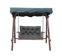 NENIUX Coussin de rechange imperméable 2/3 places avec sangles pour mobilier de jardin, terrasse, porche, cour - 150 x 100 x 10 cm, gris foncé