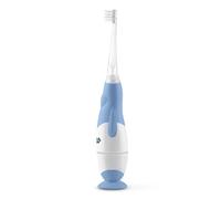 Neno DENTI Brosse à Dents Sonique Bébé et Enfant 3-36 Mois - Kit Hygiène Dentaire, 4 Têtes Interchangeables, Lumière LED, Étanche IPX7, Poils Doux Gencives Sensibles, Ventouse, Couleur Bleu