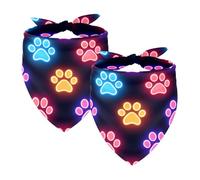 Neno Dog Lot de 2 bandanas triangulaires réglables pour chiens de petite, moyenne et grande taille