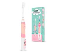 Neno Fratelli Pink Brosse à dents électrique pour enfant à partir de 6 ans - 24 000 vibrations/min, lumière LED et changement de couleur, minuterie de 2 minutes avec intervalles de 30 secondes