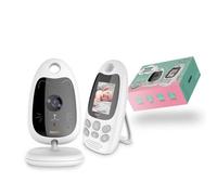 Neno Gato 2 Babyphone avec caméra de 2 pouces - Écran bébé - Audio bidirectionnel - Vision nocturne - 8 berceuses - Capteur de température - Mode VOX - Portée du signal 50 m en intérieur jusqu'à 260 m