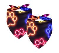 Neno Lot de 2 bandanas triangulaires réglables pour chiens de petite, moyenne et grande taille