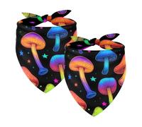 Neno Lot de 2 bandanas triangulaires réglables pour chiens de petite, moyenne et grande taille