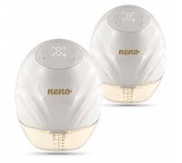 Neno Perla Twin Tire-Lait Électrique Double Main Libre Portable et Rechargeable - 3 Phases, 9 Niveaux d’Aspiration, Téterelle 105°, Système Fermé, PPSU, USB-C, Réducteurs 19/22 mm
