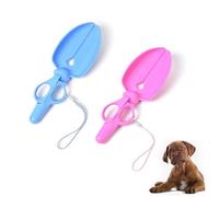 NentMent Lot de 2 mini pelle à déjections canines portables pour animaux domestiques, pelle à déjections canines, pelle de nettoyage pour chien, chat, outils de nettoyage en plein air, cour, jardin,