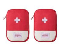 NentMent Lot de 2 petits sacs de premiers secours vides de 17,8 x 12,7 cm, organiseur de rangement portable pour voyage, outils médicaux, urgences, extérieur, maison, bureau, voiture, bateau, camping,