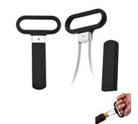 NentMent Lot de 2 tire-bouchons compacts à deux broches pour retirer les bouchons de vin anciens et fragiles entiers et intacts