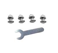 NentMent Lot de 4 vis de poignée de casserole M6 x 16 mm - Vis de fixation de rechange pour wok, soupe, poêle, poêle à frire, poêle à frire
