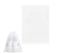 NentMent Lot de 50 sacs à chaussures de voyage transparents en tissu non tissé jetables avec cordon de serrage pour chaussures de sport, sac à main, sacs à main, chaussures de course