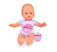 Nenuco – Poupée souple NFN87000 – Biberon hochet, pyjama licorne, rose 35 cm