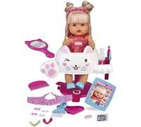 Nenuco Coiffeur Purpurina - Poupée Coiffeuse avec Accessoires de beauté (Famosa 700015015153)