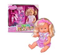 Nenuco Poupée bébé 35 cm Coiffeurs pour l'école – Cheveux blonds, corps dur, accessoires
