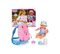 Nenuco, En promenade avec Mateo, Poupon corps souple 35 cm avec Porte-bébé 2-en-1, et des accessoires, Jouets pour enfants à partir de 2 ans