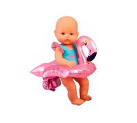 Nenuco - Il est Temps de Nager, Poupée bébé Nageur, avec Un Flotteur Flamant avec Un Moteur Qui Le Fait Tourner dans Le Bain et la Piscine, Jouet étanche pour l'heure du Bain