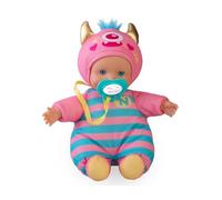 Nenuco - Monster Friends, Poupon 15 cm Corps Souple, Pyjama Petit Monstre, Modèle Rose, NFNB11