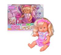 Nenuco NFNA7000 - Coiffures pour Le Cole - Poupée bébé de 35 cm au Corps Dur avec Cheveux Longs blonds, 10 Accessoires de Coiffure pour réaliser des coiffures différentes Chaque Jour, à partir de 3