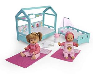 Nenuco - Petites sœurs au lit, poupées bébé avec lit pour Dormir, FAMOSA