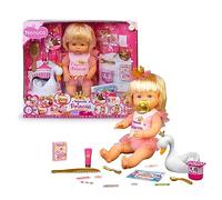 Nenuco - Princesse, poupée bébé aux Cheveux blonds, 42 cm, Portant des vêtements de Princesse et Une Couronne, 11 Fonctions et 10 Accessoires de Soin et Nourriture de Jeu, +2 Ans