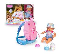 Nenuco - Promenade avec Mateo | Poupée de 35 cm au Corps Souple, avec Sac à Dos Porte-bébé 2 en 1 Qui se transforme en hamac - avec Accessoires Jouets, Sucette et biberon