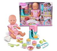 Nenuco, Qu'est ce qu'on mange aujourd'hui, Poupon 42 cm, Cors dur, Mange et bois, Prépare à manger avec robot ou mixeur et 10+ accessoires, Jouets pour enfants à partir de 3 ans, NFN43 G