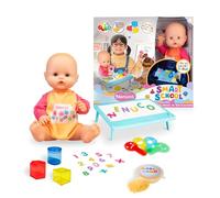 Nenuco Smart School Poupée 35 cm avec Corps Rigide avec Table Basse Lumineuse Multicolore, Accessoires pour pré écolier, +3 Ans, célèbre (NFN97000)