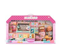 Nenuco Super School Lot de 2 poupées de 35 cm avec Corps Rigide avec numéros d'accessoires pour recréer Une véritable Classe Scolaire, + 3 Ans, célèbre (NFNC8000)