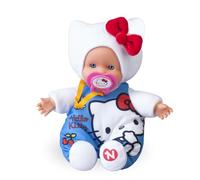 Nenuco x Hello Kitty, Poupon 15 cm Corps Souple, Pyjama kawaï, Modèle Hello Kitty - Bleu, pour Les Enfants dès 10 Mois, NFNC21