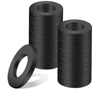 Nenull Rondelles M6 x 12mm Noir Acier au Carbone Rondelles Plates 60 Pièces Metal Étanchéité Joints Bague pour Vis Boulons Tige Filetée de Réparation Ménagère