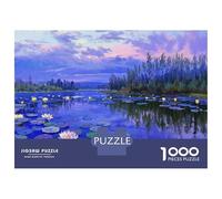 Nénuphars Puzzle Monet 1000 Pièces Papier Épais pour Amateurs Facile À Assembler Loisir Créatif Cadeau D’Anniversaire Challenge Difficile 70x50cm/1000pcs