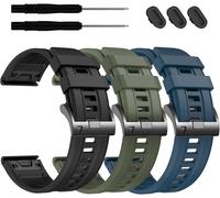 Nenv-Silicone Bracelets Pour Garmin Fenix 7x Pro Fenix 6x Pro Fenix 5x Plus Fenix 3 Hr,26mm Quick-Fit Sport Interchangeable Bracelet Pour Tactix 7 Pro Enduro 2 Descent Mk2i Tactix Delta